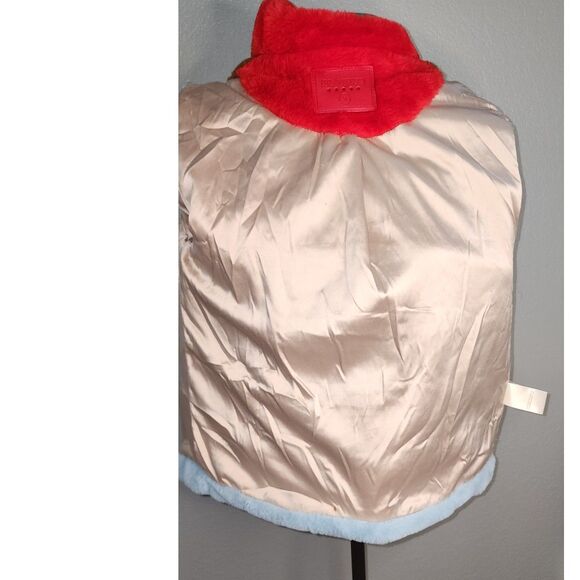 Blank NYC Rainbow Pop Faux Fur Cropped Open Jacket Size S - Picture 6 of 15